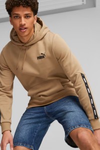Толстовка мужская Puma ESS+ Tape Hoodie FL бежевая 84904085 изображение 2