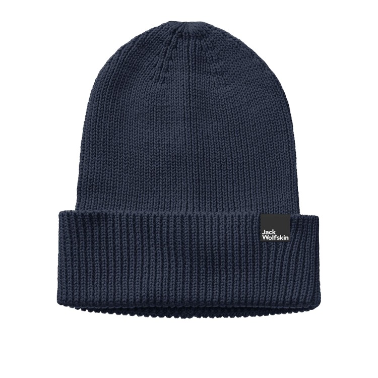 Шапка женская Jack Wolfskin ESSENTIAL BEANIE синяя 1910881-1010