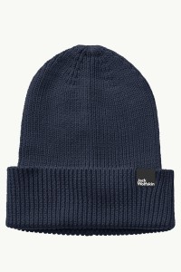 Шапка женская Jack Wolfskin ESSENTIAL BEANIE синяя 1910881-1010 изображение 2