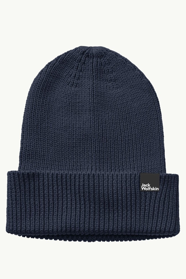 Шапка женская Jack Wolfskin ESSENTIAL BEANIE синяя 1910881-1010 изображение 2