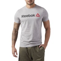 Футболка мужская Reebok LINEAR READ серая CW5375 изображение 2