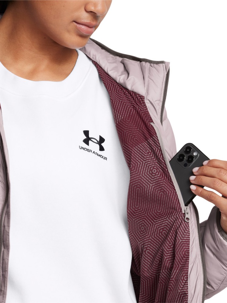 Куртка жіноча Under Armour LEGEND DOWN HOODED JACKET сіра 1385852-015 изображение 4