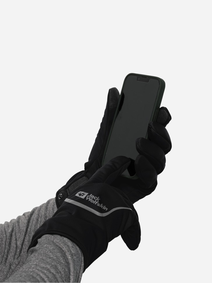 Перчатки Jack Wolfskin MOROBBIA LIGHT GLOVE черные 1911541-6000 изображение 4