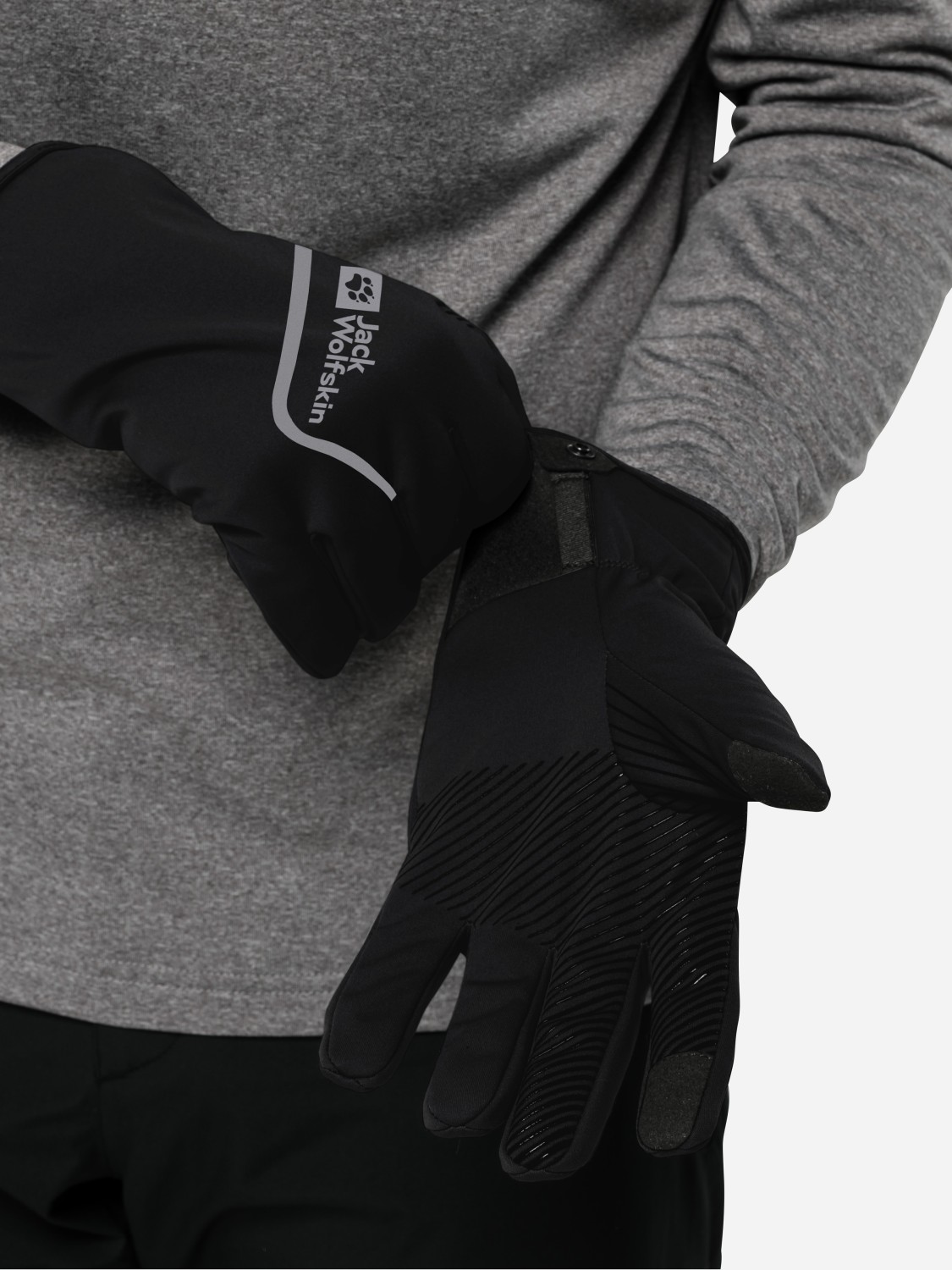 Рукавички Jack Wolfskin MOROBBIA LIGHT GLOVE чорні 1911541-6000 изображение 3