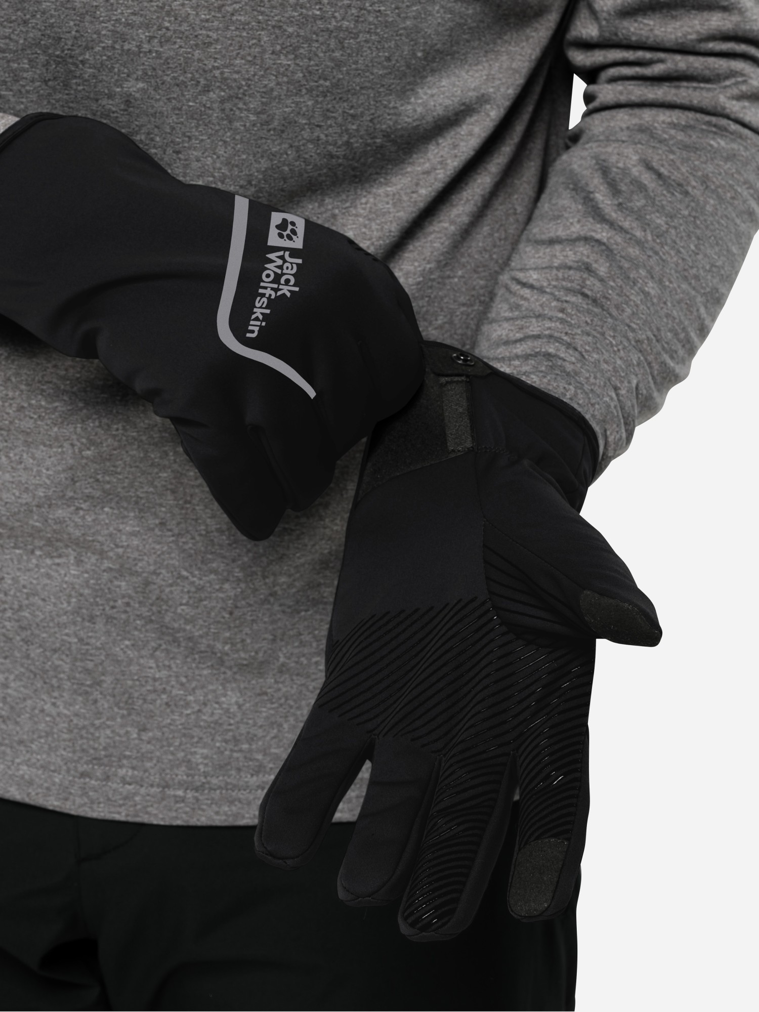 Перчатки Jack Wolfskin MOROBBIA LIGHT GLOVE черные 1911541-6000 изображение 3