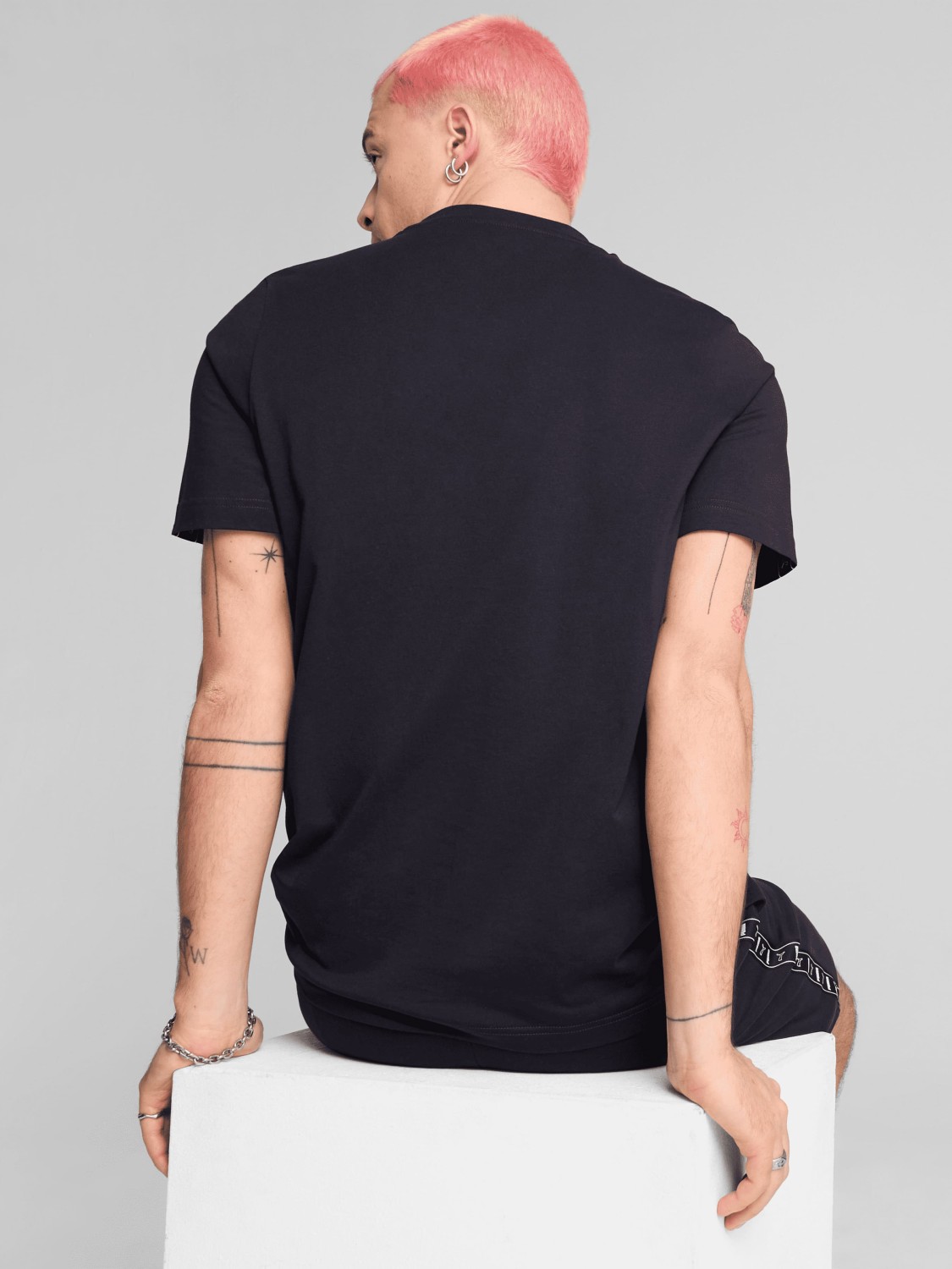 Футболка мужская Puma ESS TAPE Tee синяя 68467416 изображение 3