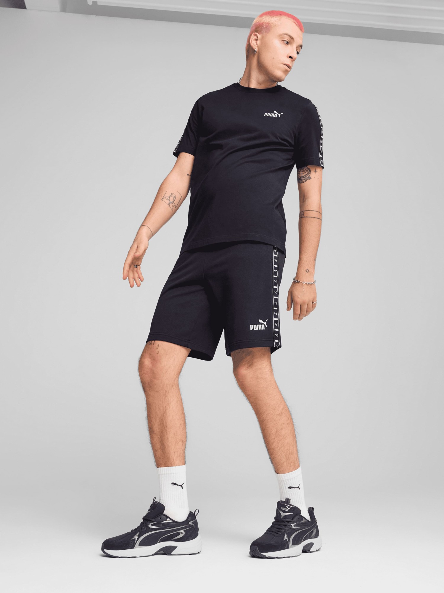 Футболка мужская Puma ESS TAPE Tee синяя 68467416 изображение 4