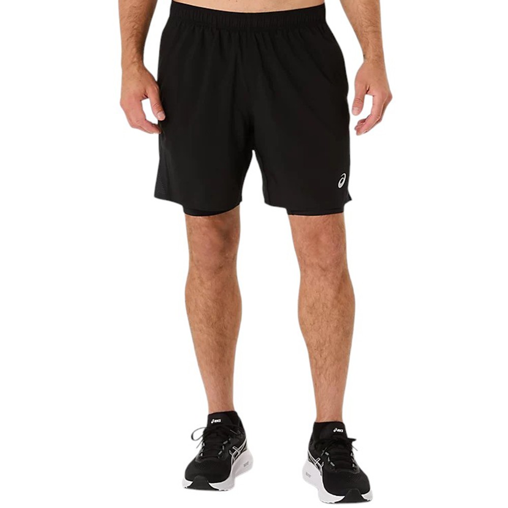 Шорти чоловічі Asics ASICS CORE 2-N-1 7IN SHORT чорні 2011D215-001 изображение 1