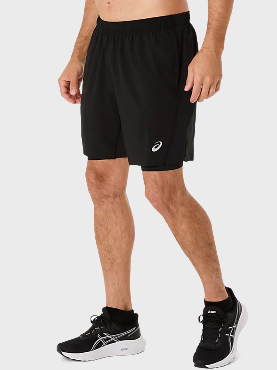 Шорти чоловічі Asics ASICS CORE 2-N-1 7IN SHORT чорні 2011D215-001 — фото 4