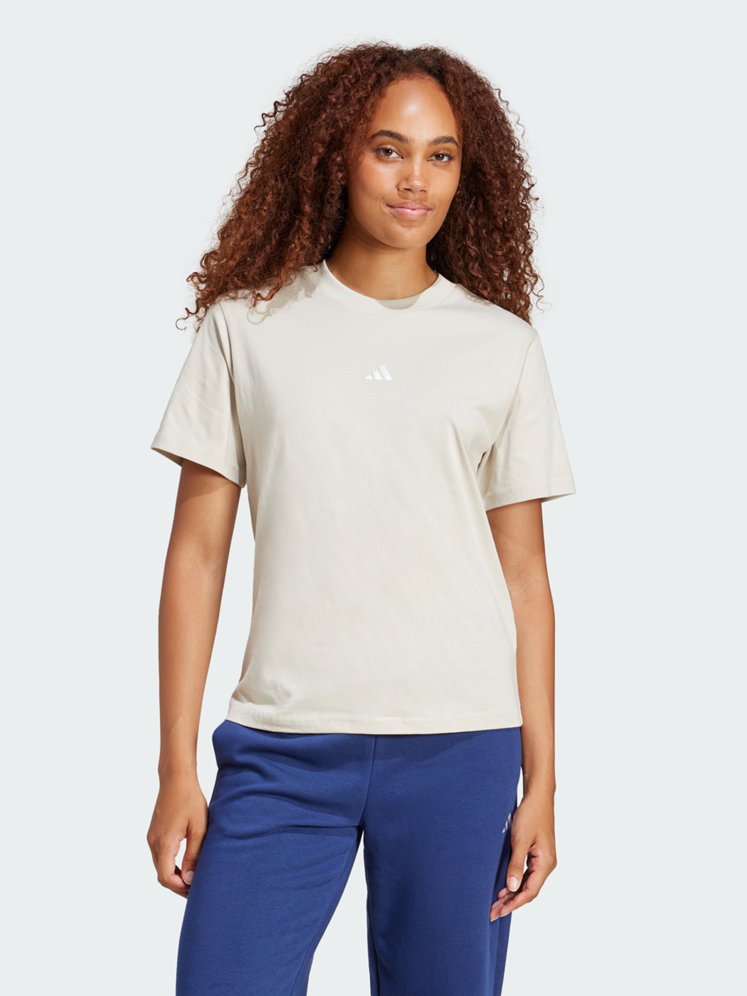 Футболка женская Adidas W SL SJ T бежевая JI6079 изображение 2