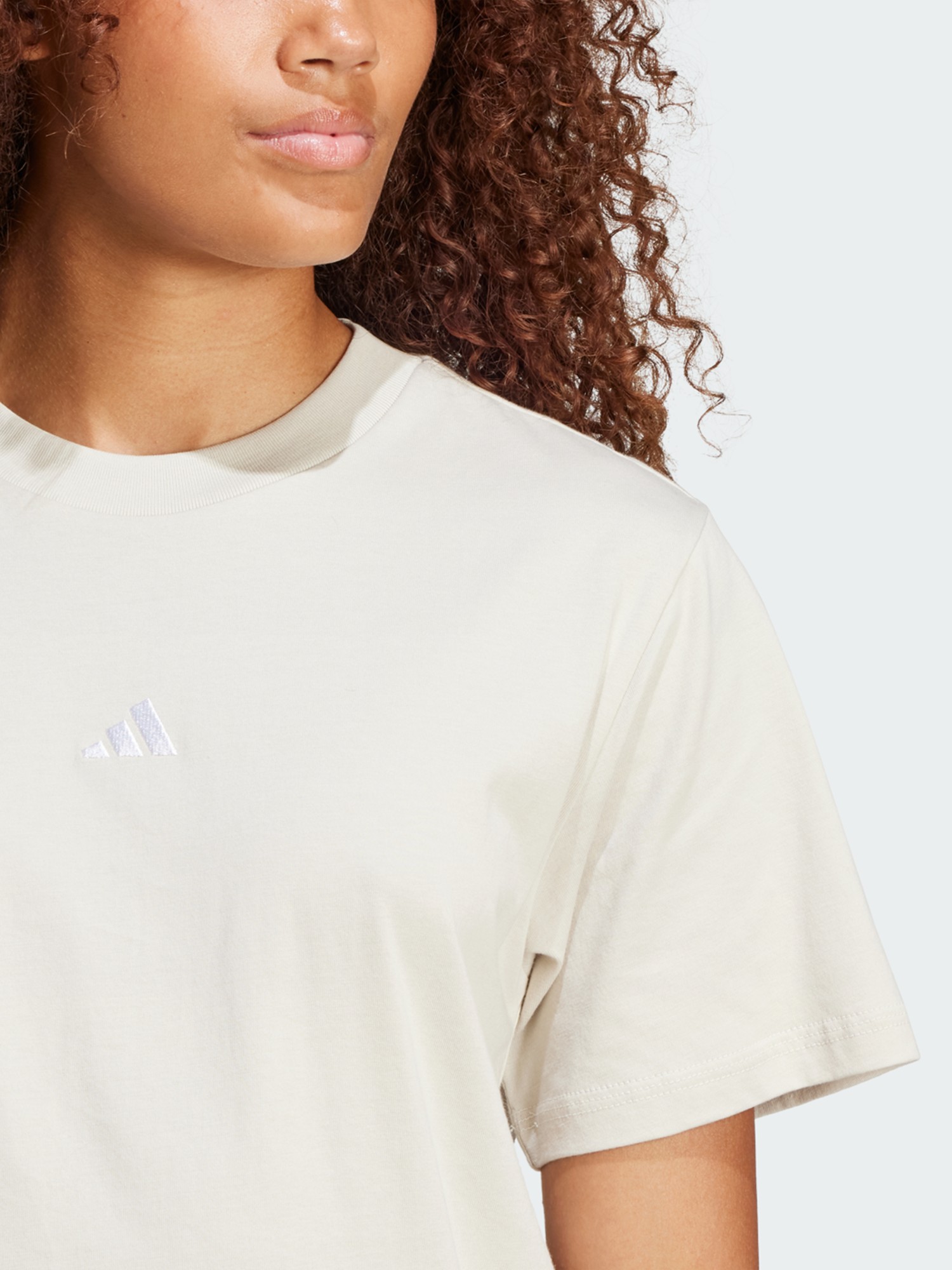 Футболка женская Adidas W SL SJ T бежевая JI6079 изображение 5