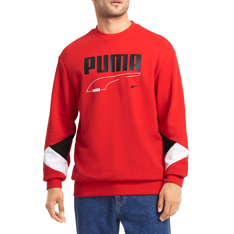 Толстовка мужская Puma Rebel Crew красная 58574011 изображение 3