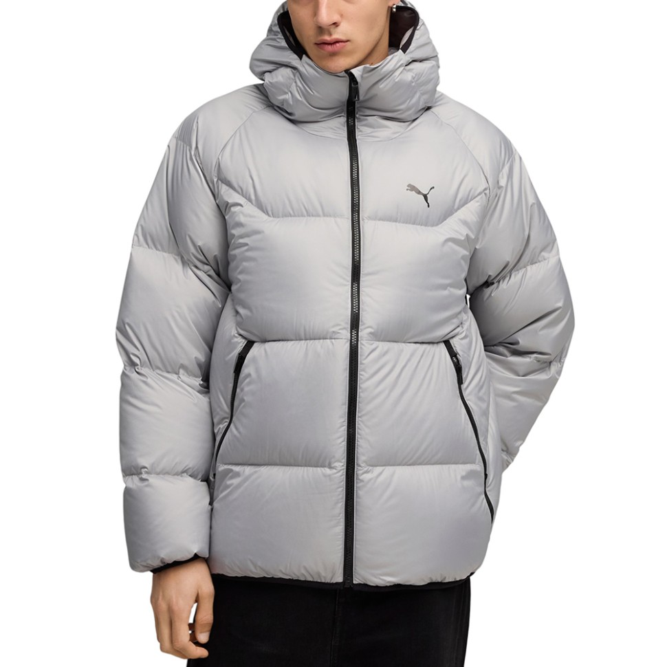 Куртка мужская Puma Hooded Down Puffer Jacket серая 68838263 — Sport City Куртка мужская Puma Hooded Down Puffer Jacket серая 68838263