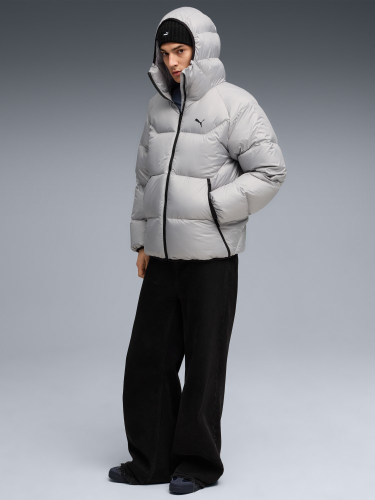 Куртка мужская Puma Hooded Down Puffer Jacket серая 68838263 изображение 4