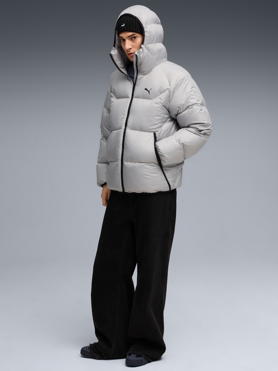 Куртка мужская Puma Hooded Down Puffer Jacket серая 68838263 — фото 4 — Sport City Куртка мужская Puma Hooded Down Puffer Jacket серая 68838263 — фото 4