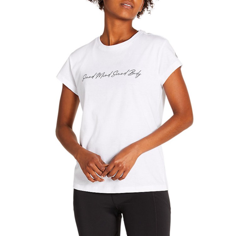 Футболка женская Asics Smsb Graphic Tee Ii белая 2032B757-101 изображение 1