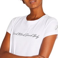 Футболка женская Asics Smsb Graphic Tee Ii белая 2032B757-101 изображение 3