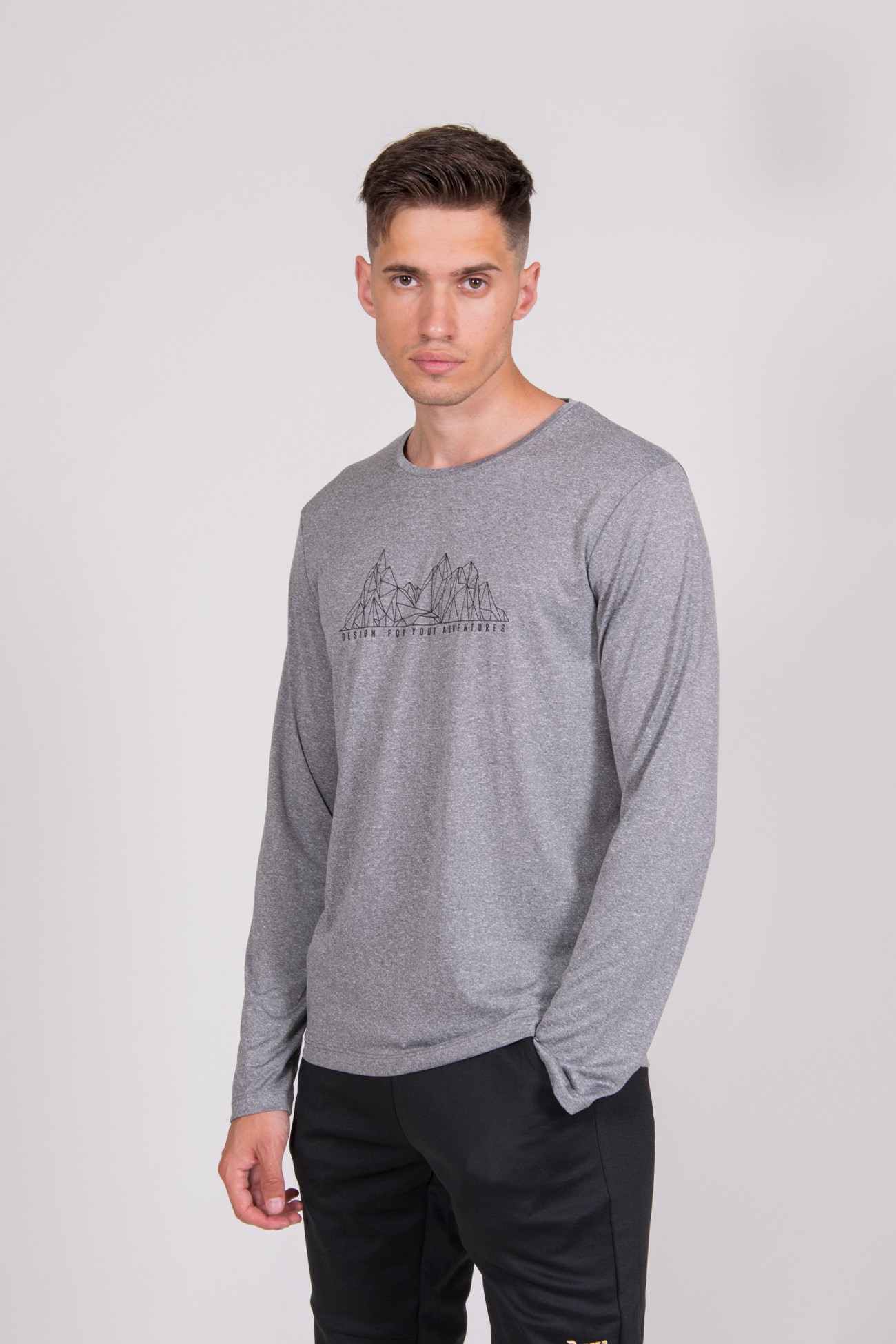 Футболка з довгим рукавом чоловіча Radder Nepas сіра 122124-011 изображение 2