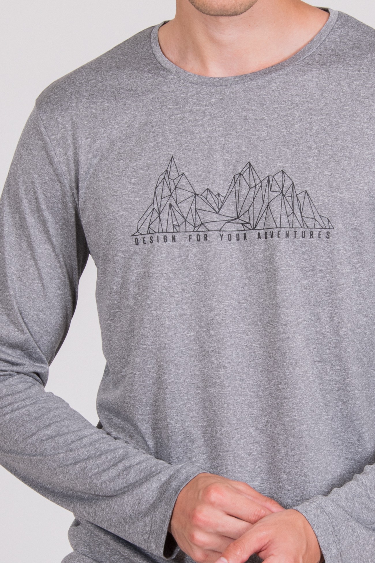 Футболка з довгим рукавом чоловіча Radder Nepas сіра 122124-011 изображение 3