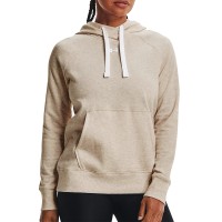 Толстовка жіноча Under Armour Rival Fleece HB Hoodie бежева 1356317-783 изображение 1