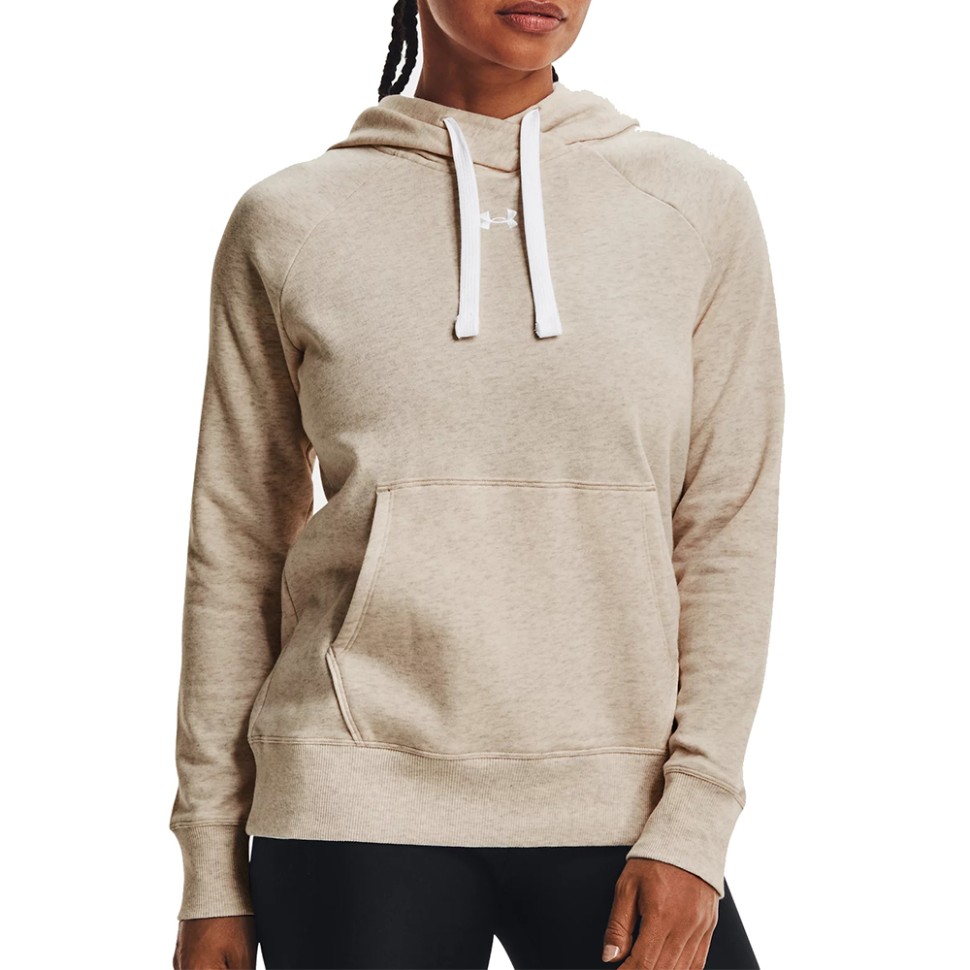 Толстовка жіноча Under Armour Rival Fleece HB Hoodie бежева 1356317-783 изображение 1