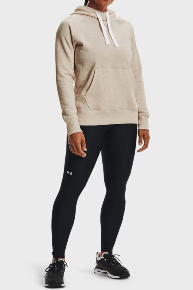 Толстовка жіноча Under Armour Rival Fleece HB Hoodie бежева 1356317-783 изображение 3