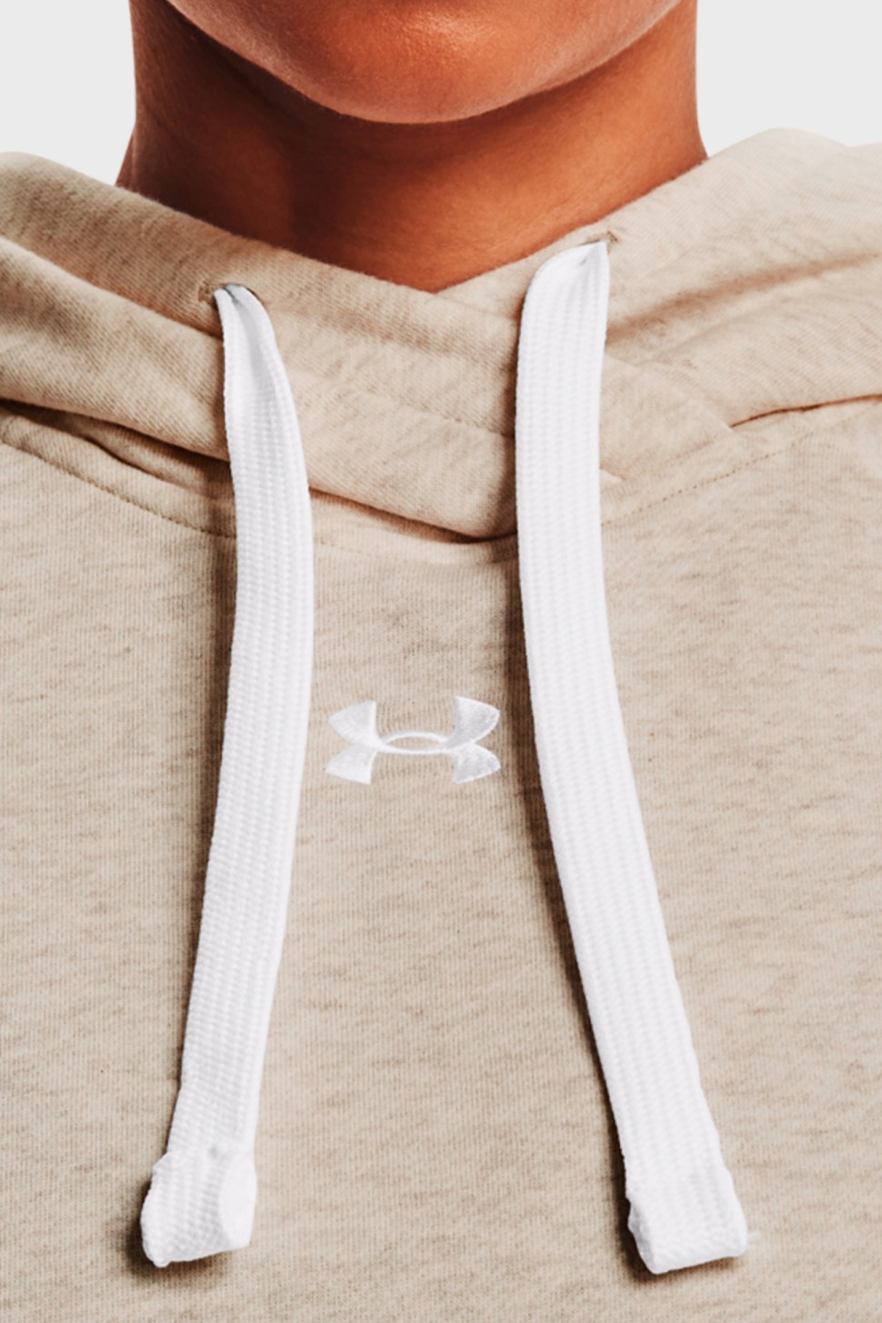 Толстовка жіноча Under Armour Rival Fleece HB Hoodie бежева 1356317-783 — фото 5