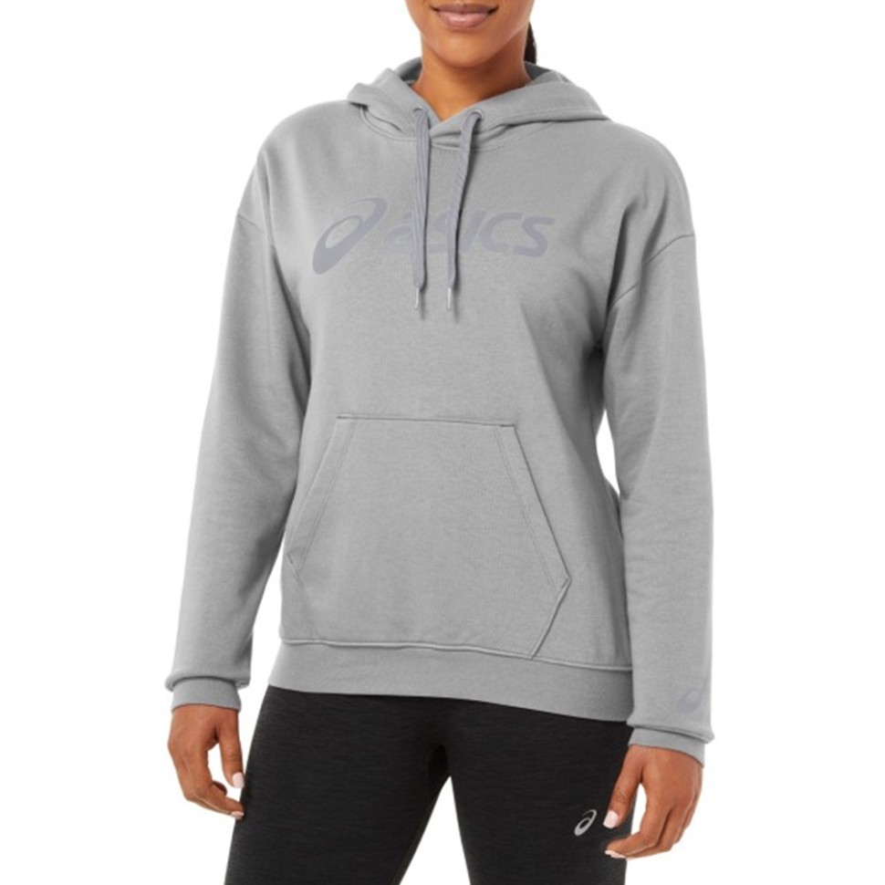 Толстовка женская Asics Big Asics Oth Hoodie серая 2032A990-023