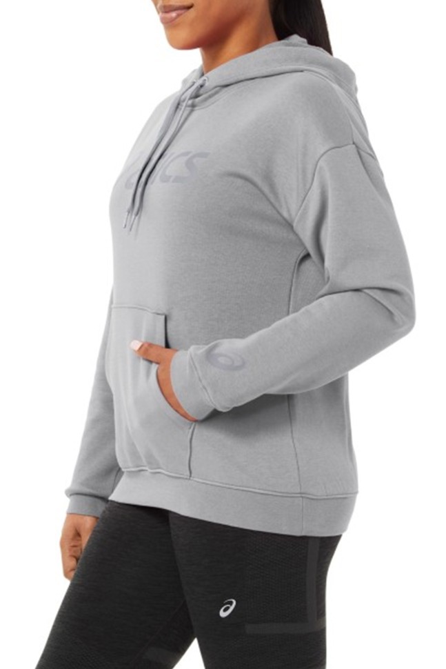 Толстовка жіноча Asics Big Asics Oth Hoodie сіра 2032A990-023 изображение 2