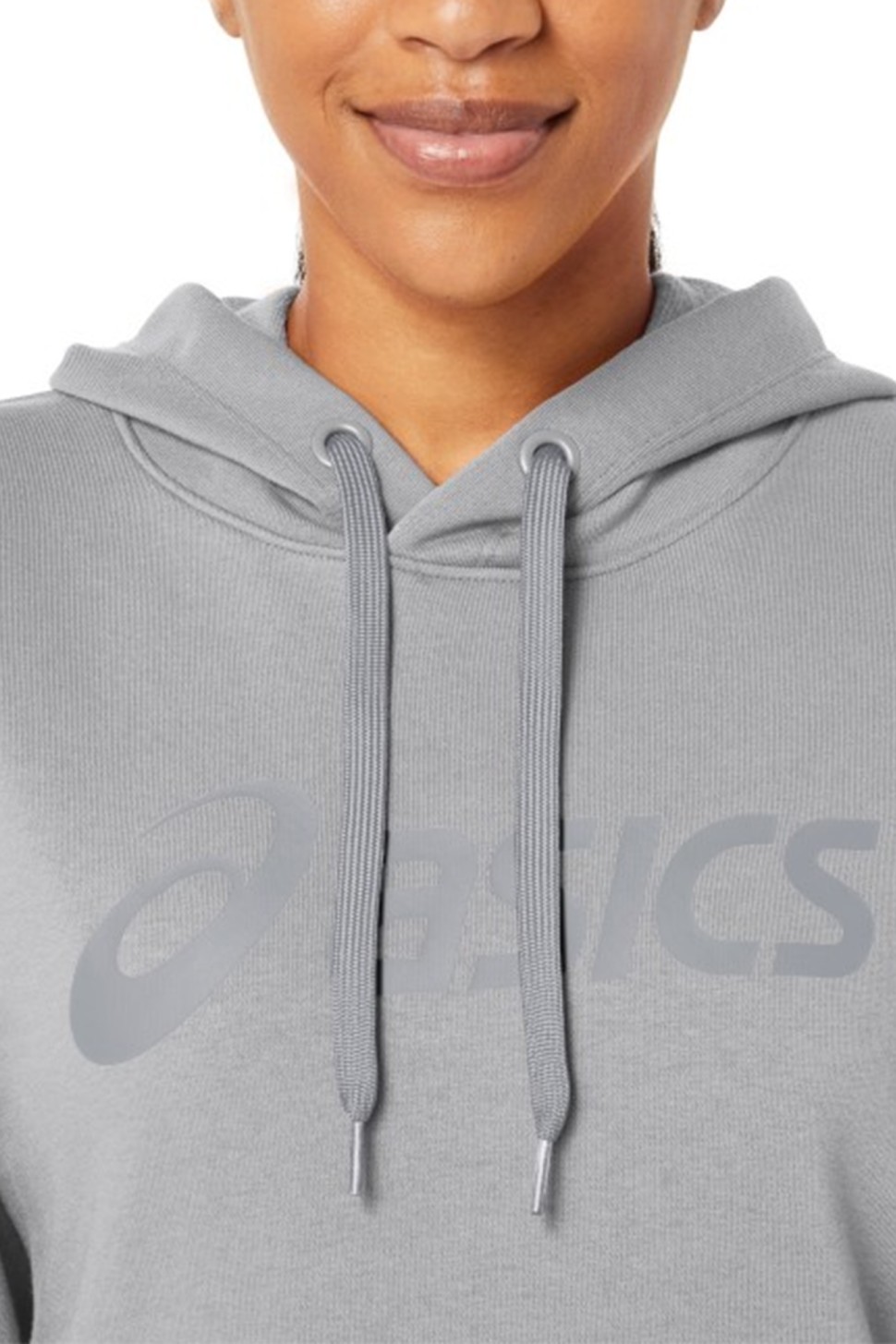 Толстовка женская Asics Big Asics Oth Hoodie серая 2032A990-023 — фото 4