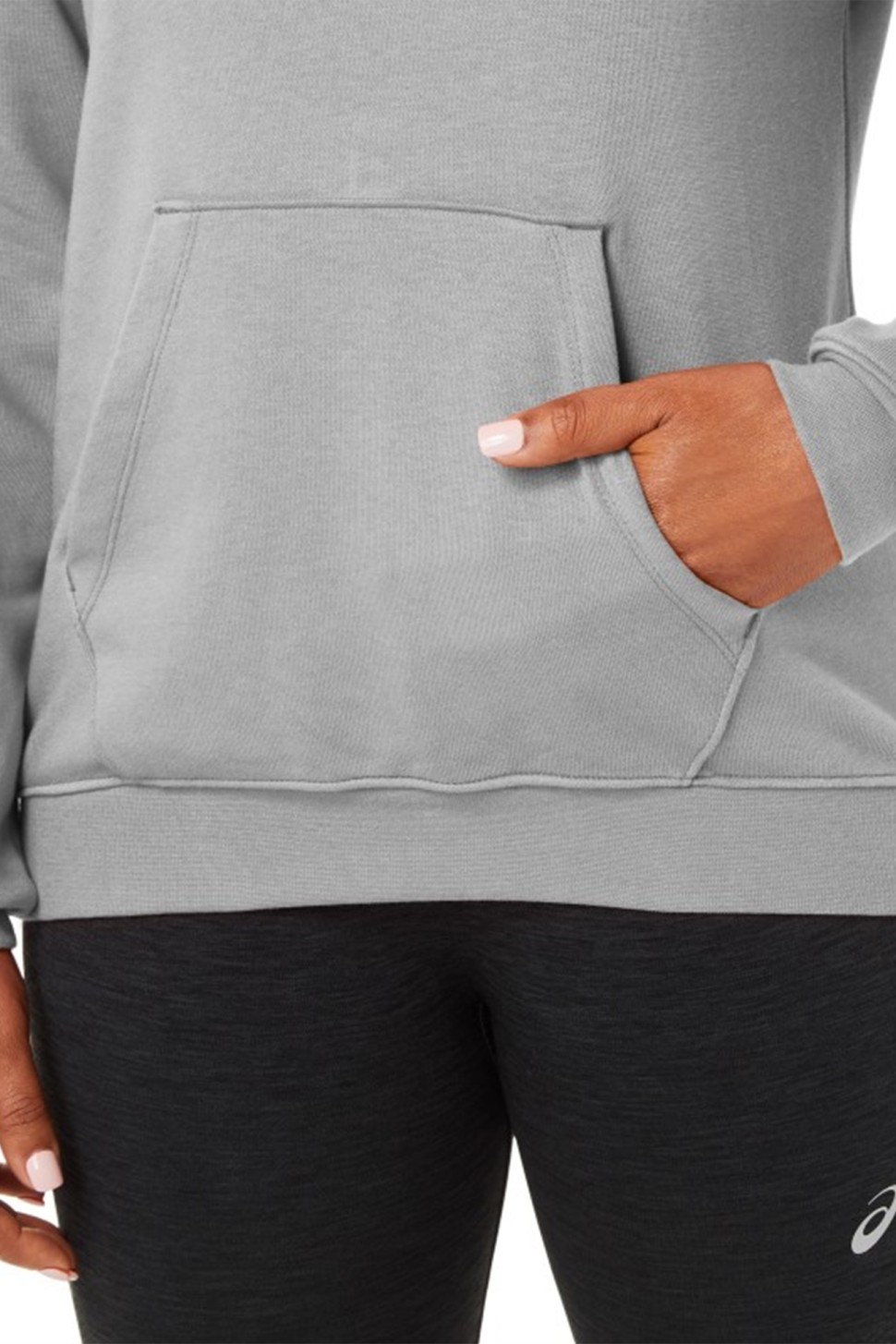 Толстовка женская Asics Big Asics Oth Hoodie серая 2032A990-023 — фото 5