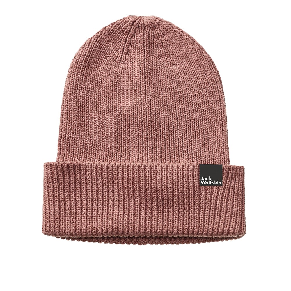 Шапка женская Jack Wolfskin ESSENTIAL BEANIE розовая 1910881-3068