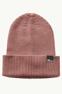 Шапка женская Jack Wolfskin ESSENTIAL BEANIE розовая 1910881-3068 изображение 2