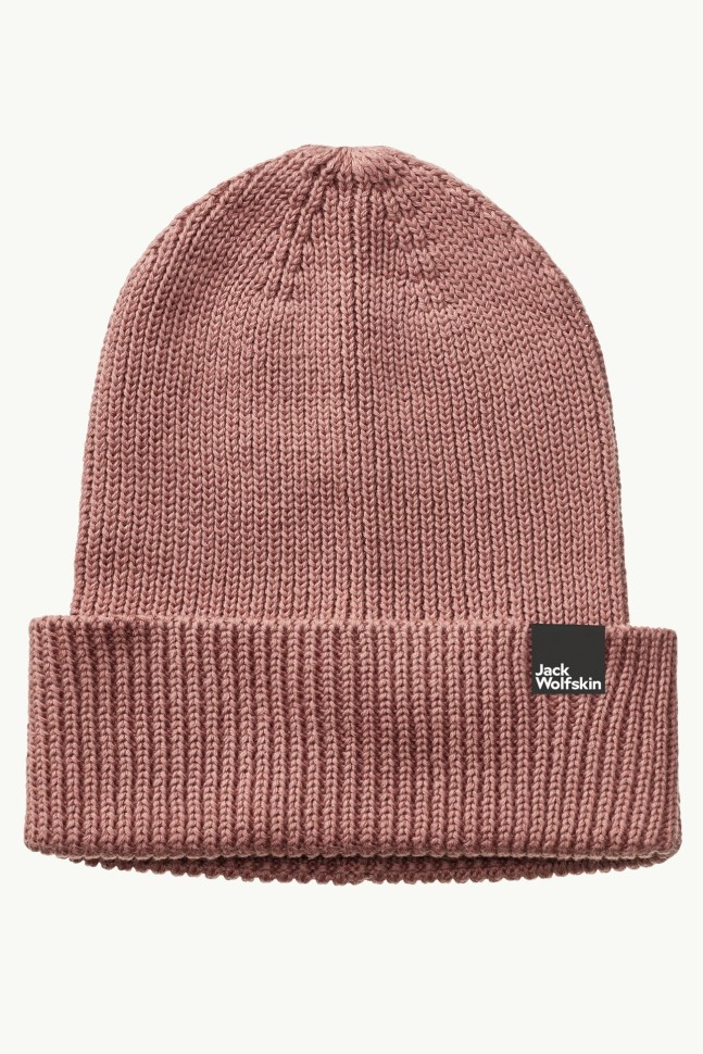 Шапка женская Jack Wolfskin ESSENTIAL BEANIE розовая 1910881-3068 изображение 2