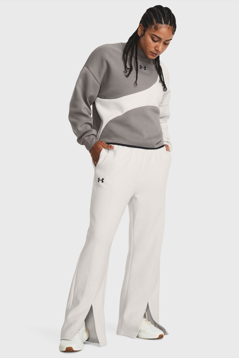Толстовка женская Under Armour Unstoppable Flc Crop Crew серая 1379845-294 изображение 4