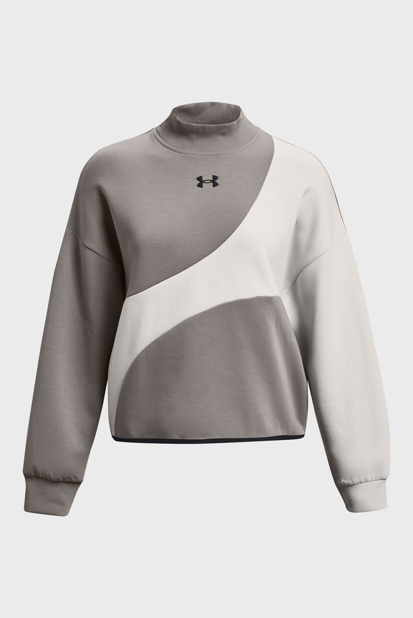 Толстовка женская Under Armour Unstoppable Flc Crop Crew серая 1379845-294 изображение 5