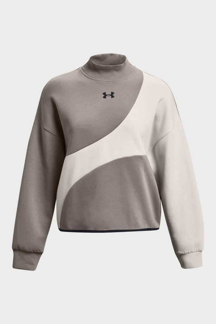 Толстовка жіноча Under Armour Unstoppable Flc Crop Crew сіра 1379845-294 изображение 5