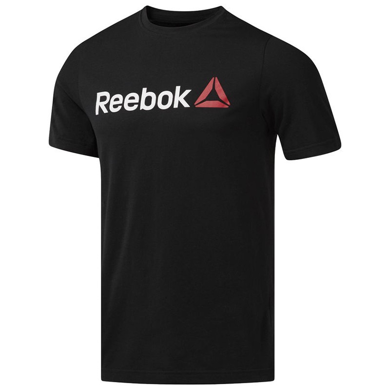 Футболка мужская Reebok LINEAR READ черная CW5376 изображение 1