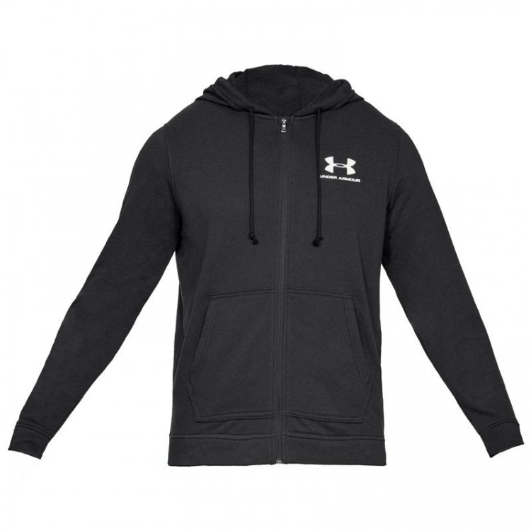 Толстовка мужская Under Armour SPORTSTYLE TERRY FZ черная 1345776-001 изображение 1