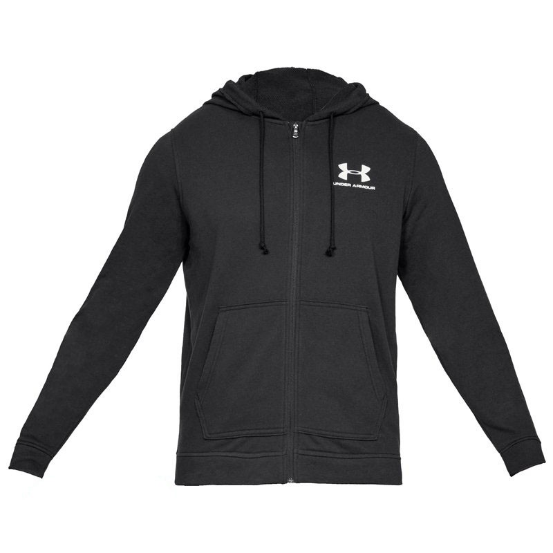 Толстовка мужская Under Armour SPORTSTYLE TERRY FZ черная 1345776-001 — Sport City Толстовка мужская Under Armour SPORTSTYLE TERRY FZ черная 1345776-001
