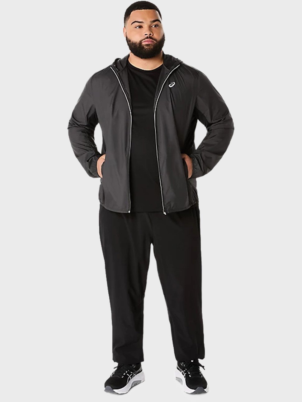 Вітрівка чоловіча Asics CORE JACKET чорна 2011D216-001 — фото 9