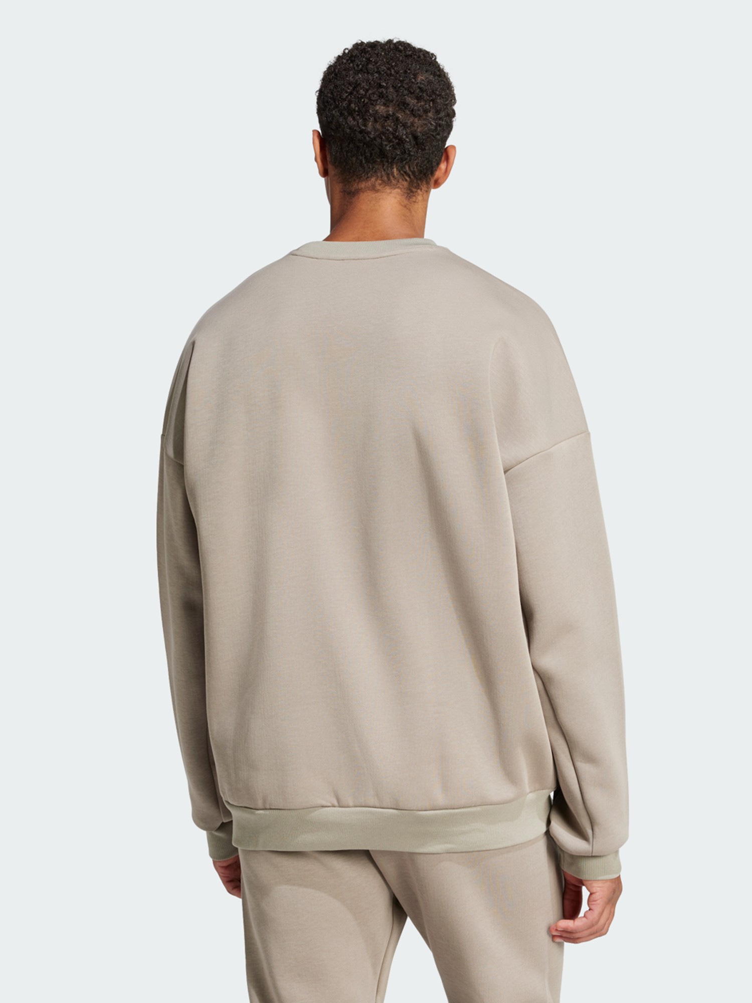 Толстовка мужская Adidas M FI 3BAR CRW бежевая JI8771 изображение 3