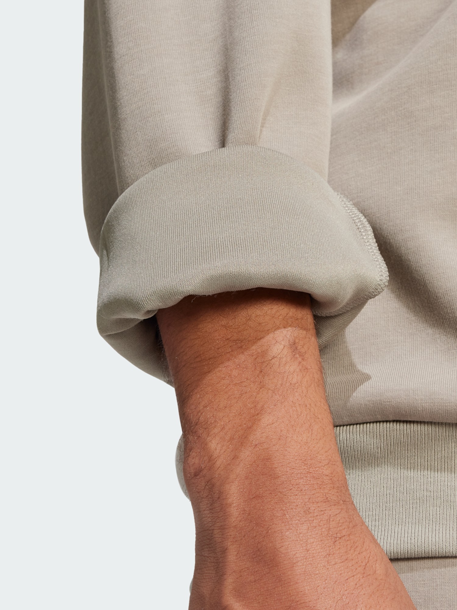 Толстовка мужская Adidas M FI 3BAR CRW бежевая JI8771 изображение 6