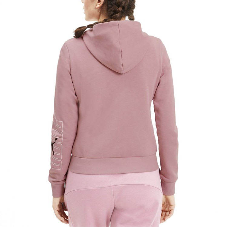 Толстовка женская Puma Rebel Full-Zip Hoodie FL розовая 58356716 изображение 2