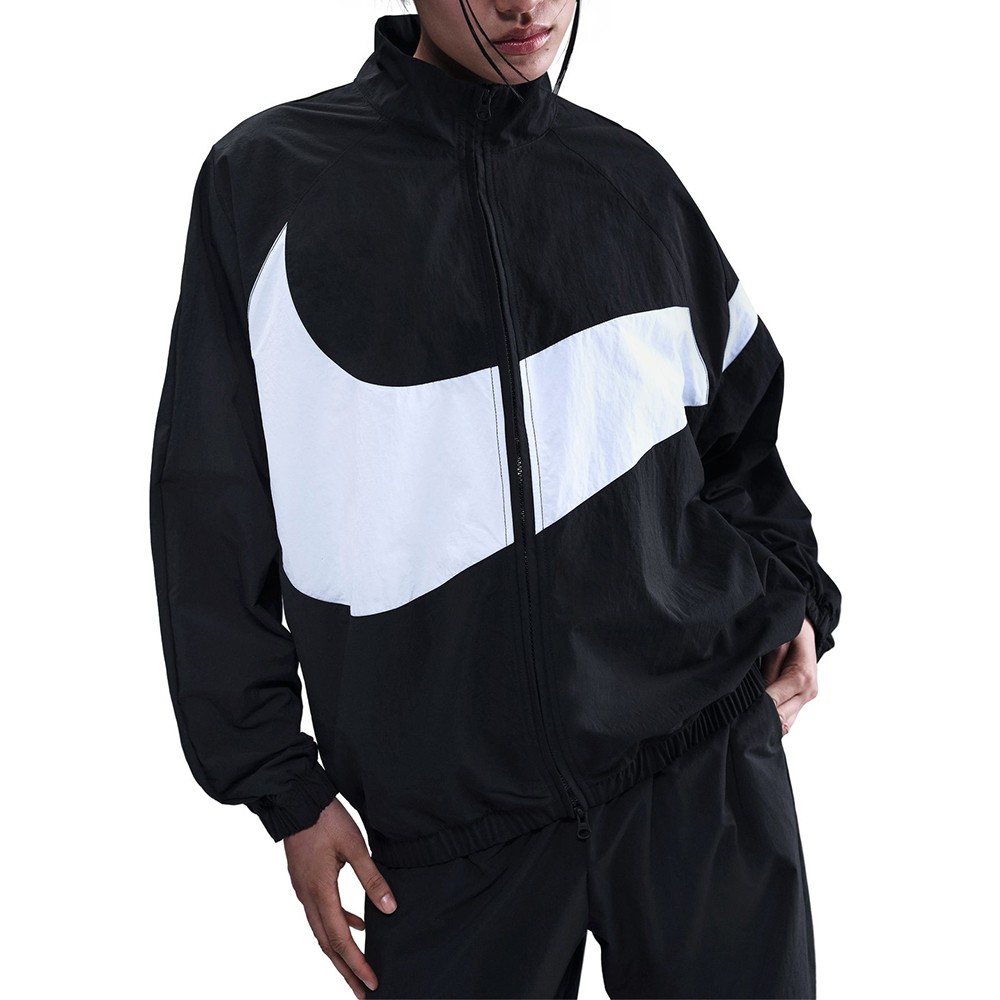 Толстовка женская Nike W NSW LOGO OS TRACK JKT черная HV4107-010