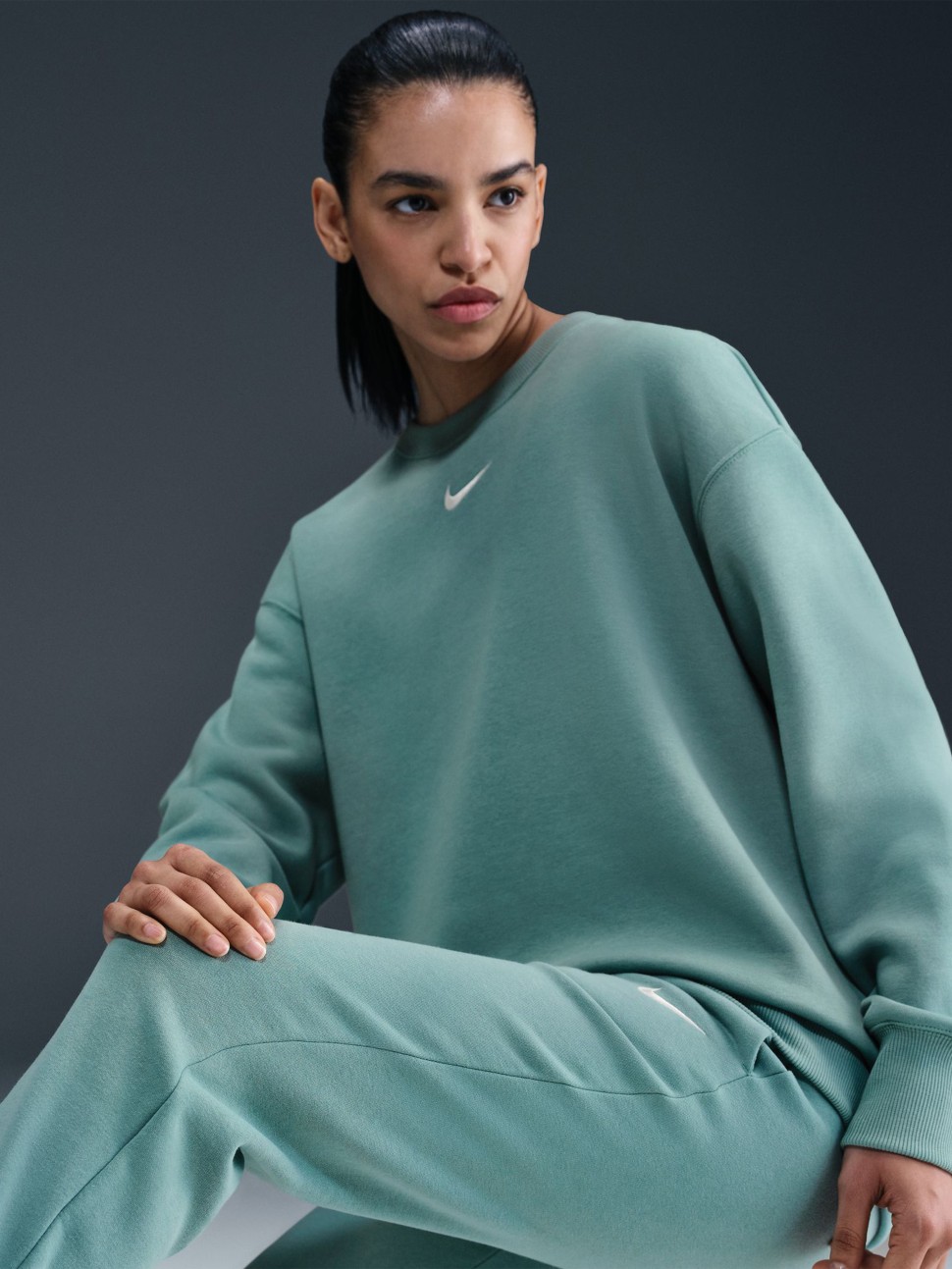 Штани жіночі Nike W NSW PHNX FLC MR PANT STD бірюзові FZ7626-017 — фото 7
