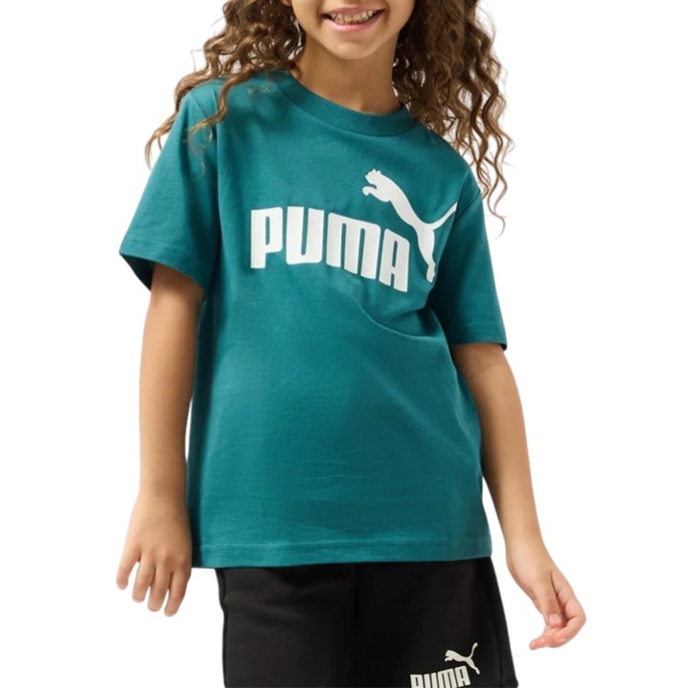 Футболка дитяча Puma ESS No. 1 Logo Tee B зелена 68490641 — фото 1