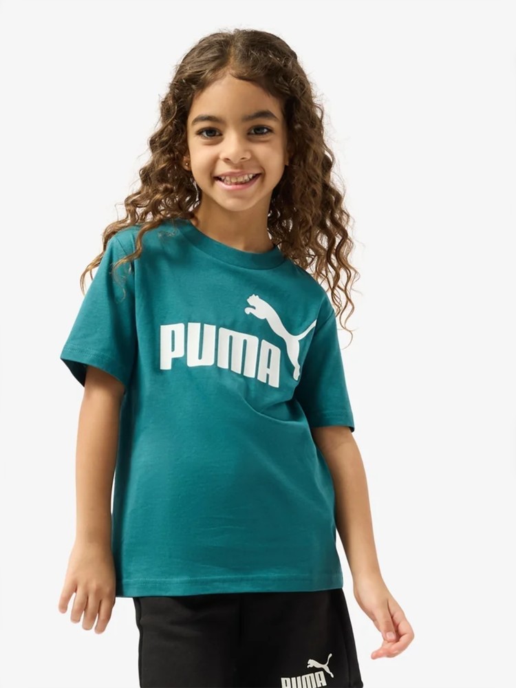Футболка дитяча Puma ESS No. 1 Logo Tee B зелена 68490641 изображение 2