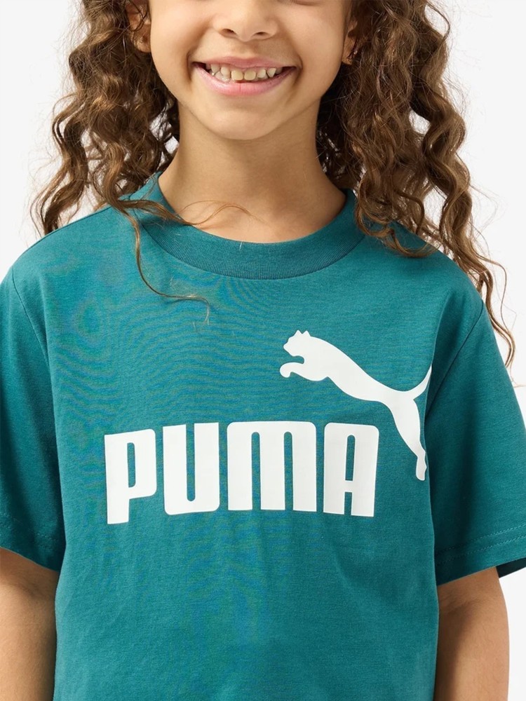 Футболка дитяча Puma ESS No. 1 Logo Tee B зелена 68490641 изображение 4