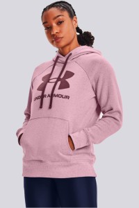 Толстовка женская Under Armour Rival Fleece Logo Hoodie розовая 1356318-698 изображение 4